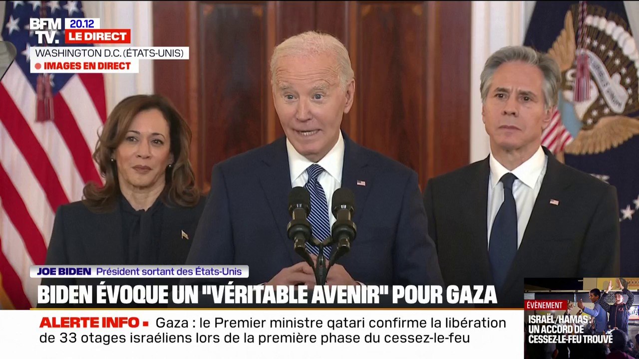 Trêve à Gaza: "C'est l'accord que j'avais proposé au mois de mai (...) Cet accord sera mis en œuvre par l'équipe suivante", indique Joe Biden