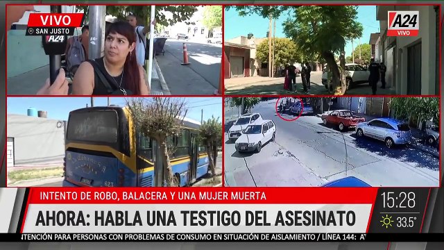 A24.com - 🔴 SAN JUSTO, INTENTO DE ROBO, BALACERA Y UNA MUJER MUERTA 🗣️ @PonzonePablo @Bobby