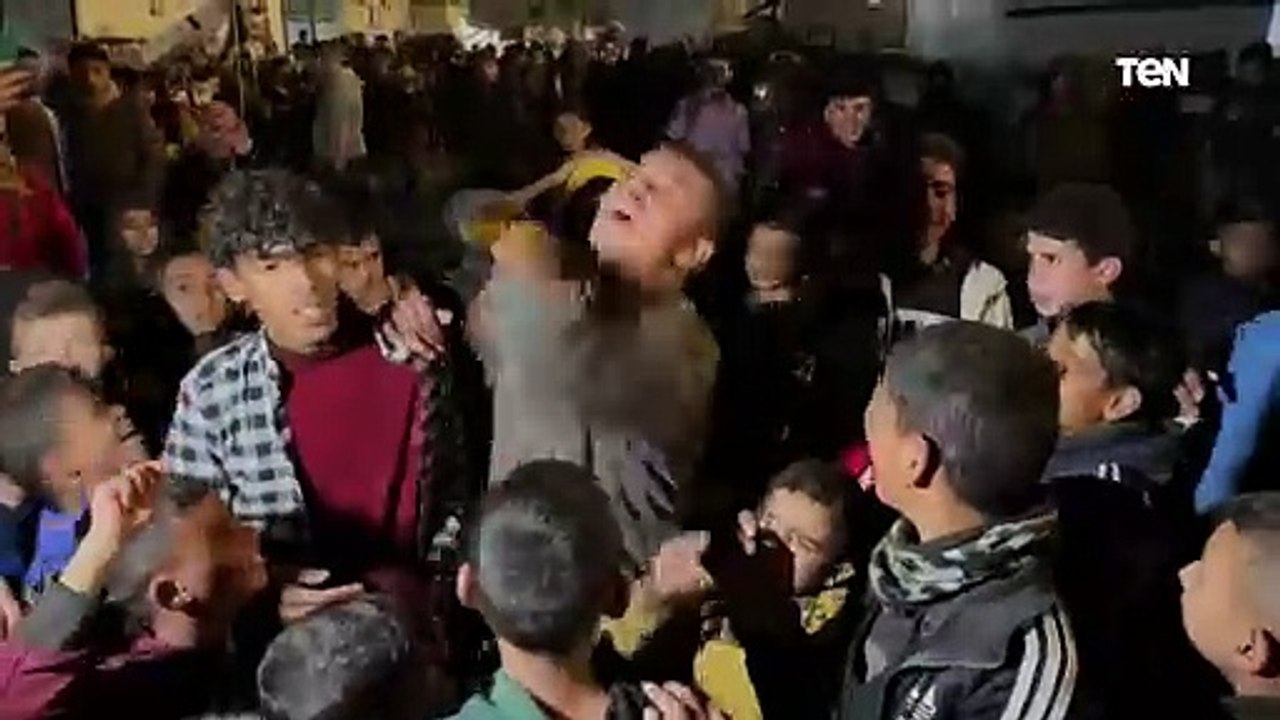 أجواء فرح في قطاع #غزة  بعد التوصل لاتفاق وقف إطلاق النار