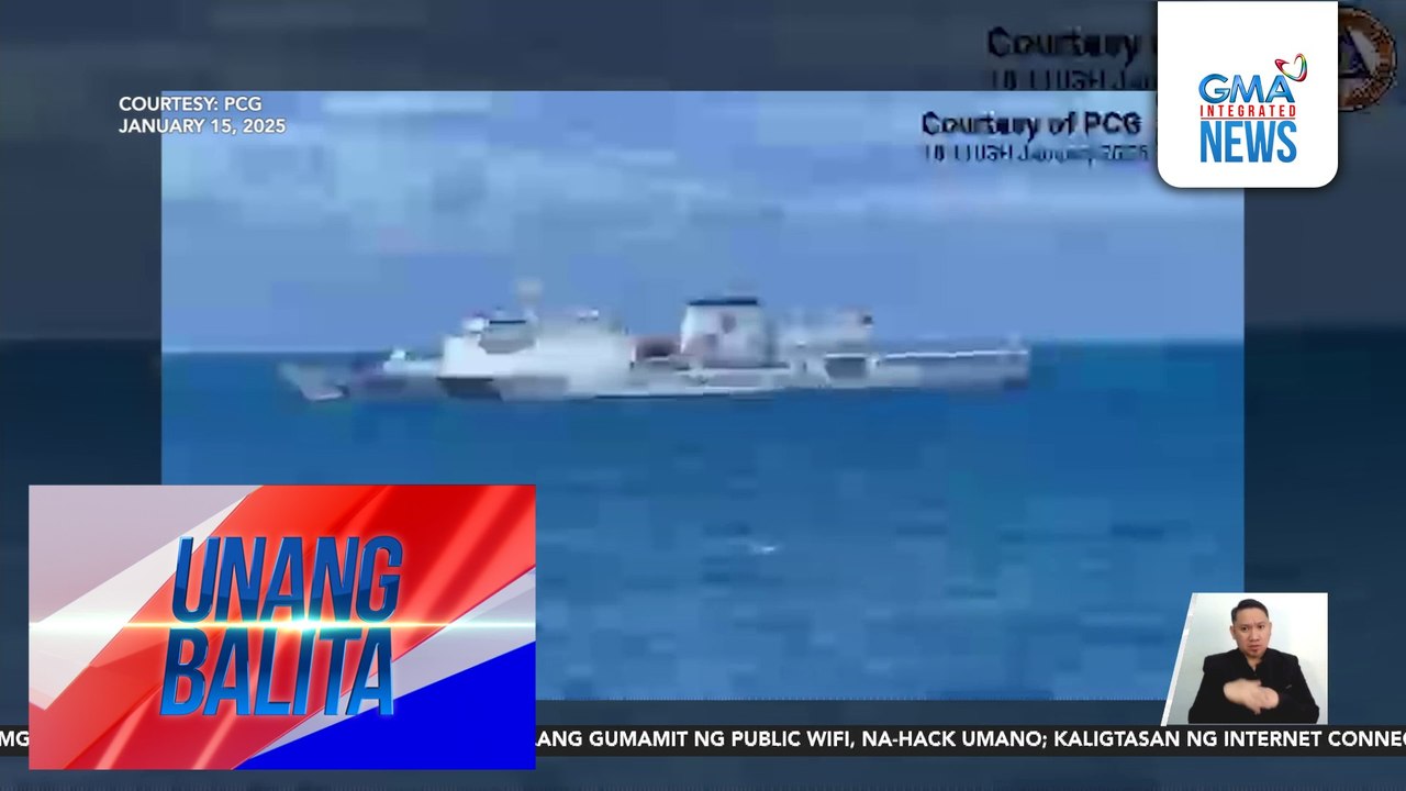 Monster ship ng China Coast Guard na malapit pa rin sa Zambales, nag-radio challenge sa BRP Gabriela Silang | Unang Balita
