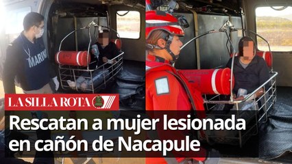 Rescatan a mujer que sufrió una caída en Cañón de Nacapule en San Carlos, Sonora