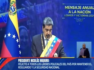 Pdte. Nicolas Maduro: Desde el 2016 al 2024 se ha reducido la tasa de homicidio a 92 % en el país
