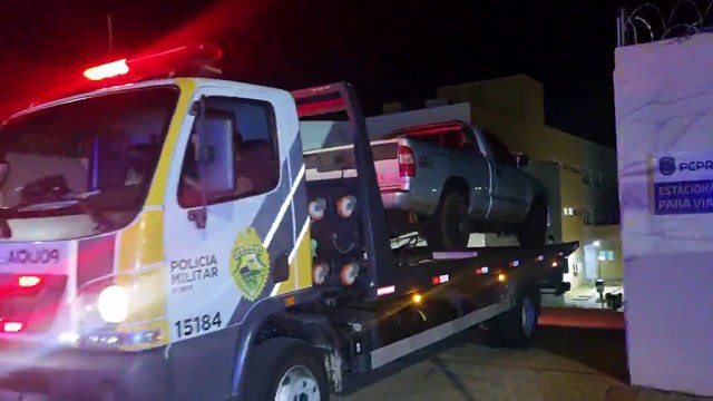 Caminhonete e rodas recuperadas pela GM são encaminhadas para Delegacia