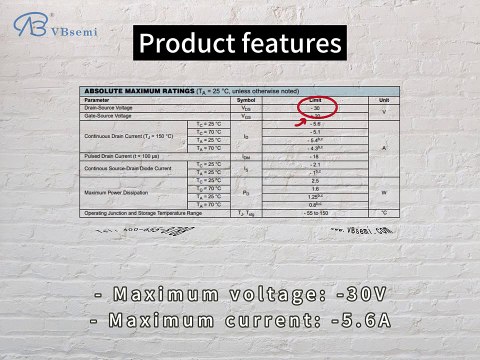 CPH3304-TL-E-VB is a SOT23 package P-Channel field effect MOS tube