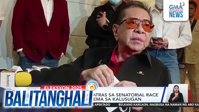 Chavit Singson, umatras sa senatorial race dahil daw sa problema sa kalusugan | Balitanghali