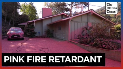 What is the pink stuff coating fire-ravaged Los Angeles?