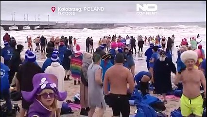 NO COMMENT: Baños helados en la cordillera de Harz, en el norte de Alemania.
