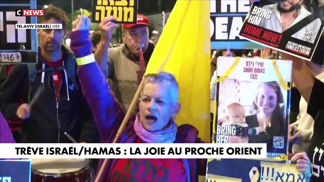 Trêve Israël / Hamas :  La joie au Proche-Orient cette nuit malgré les doutes et l'inquiétude en Israël