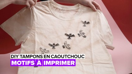 DIY Tampons en caoutchouc : Estampe personnalisée pour tissu