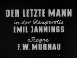 El Último Hombre / Der letzte mann (1924) - Película completa - F.W.  Murnau