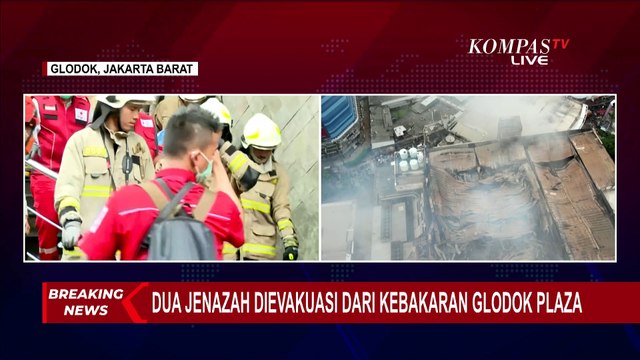 Usaha Damkar Evakuasi 2 Jenazah Korban Kebakaran Glodok Plaza