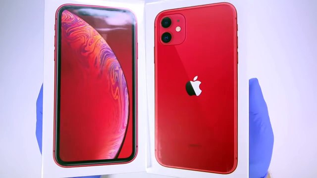 iPhone 11 vs iPhone XR (Red Editions) - Unboxing ASMR