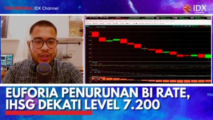 Euforia Penurunan BI Rate, IHSG Dekati Level 7.200