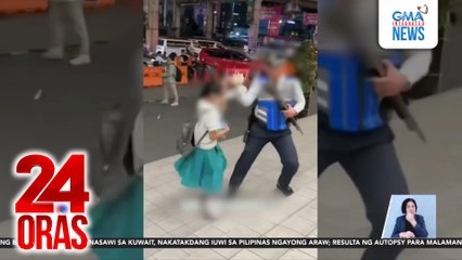 Pagtaboy ng mall guard sa batang naka-student uniform at pagpigtas sa dala nitong sampaguita, nag-viral | 24 Oras