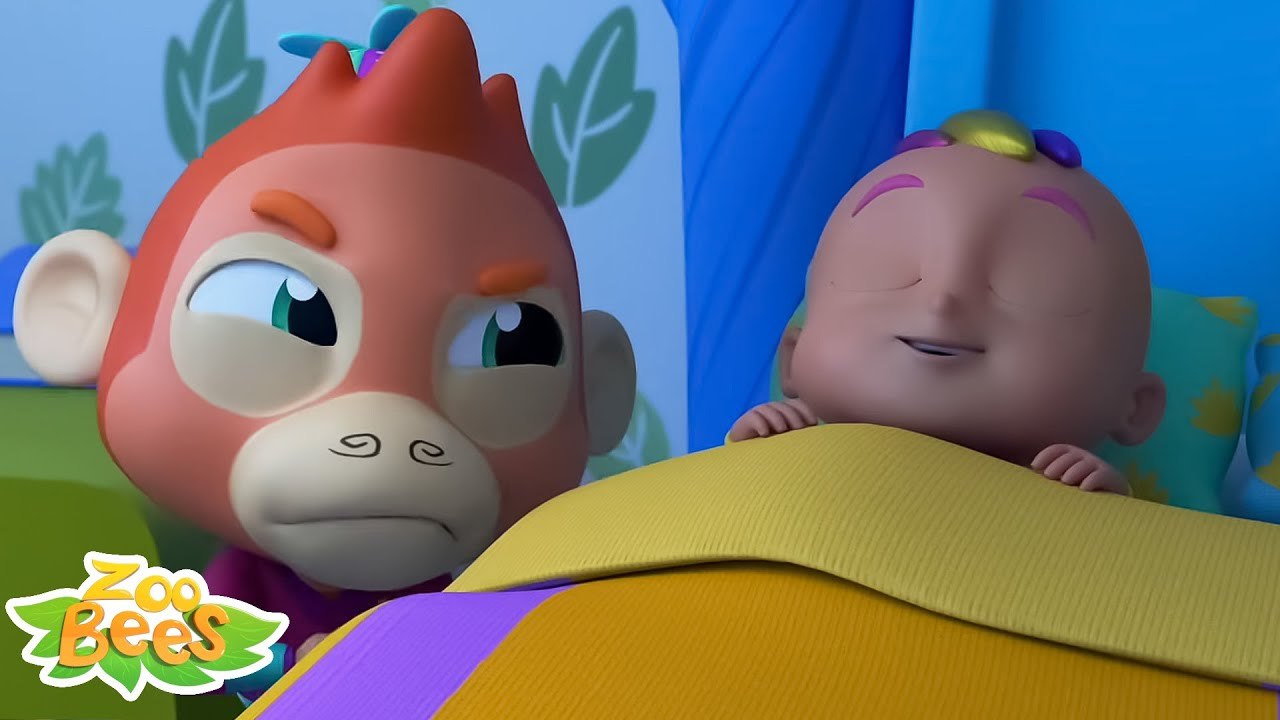 Cinq Dans le Lit, Numérotée Chanson + Plus Zoobees Comptine Pour Enfants
