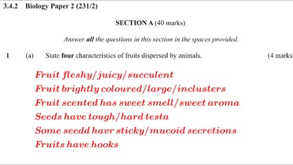 BIOLOGY important questions #KCSE 2014 paper 2 #questions and answers #education