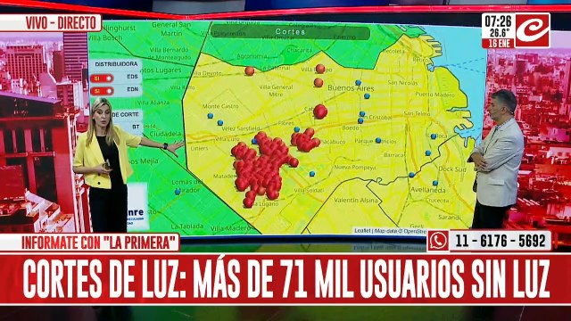 En medio de la ola de calor, más de 70 mil usuarios permanecen sin energía eléctrica