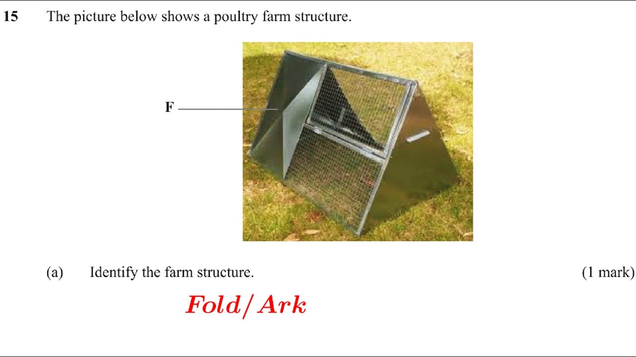 KCSE 2014 questions and answers #Agriculture paper 2 #highschool #livestock #machines