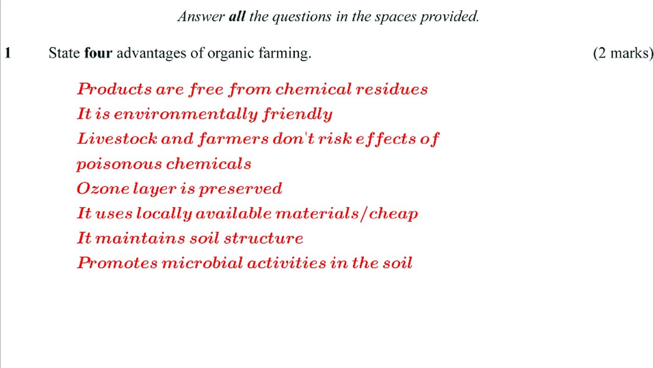 KCSE revision paper 1 #2014 Agriculture revision #questions and answers #marking scheme