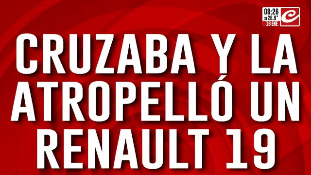 Fue atropellada por un Renault 19 y solo sufrió heridas leves