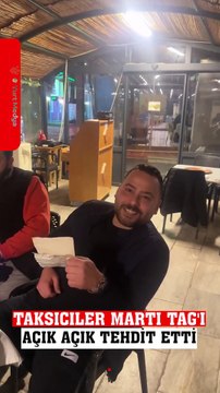 Taksiciler, Oğuz Alper Öktem’i tehdit etti. #sondakika #martı #taksi #ibb