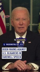 Biden warns against U.S. oligarchs in farewell speech