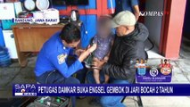 Momen Petugas Damkar Kabupaten Bandung Buka Engsel Gembok di Jari Bocah 2 Tahun
