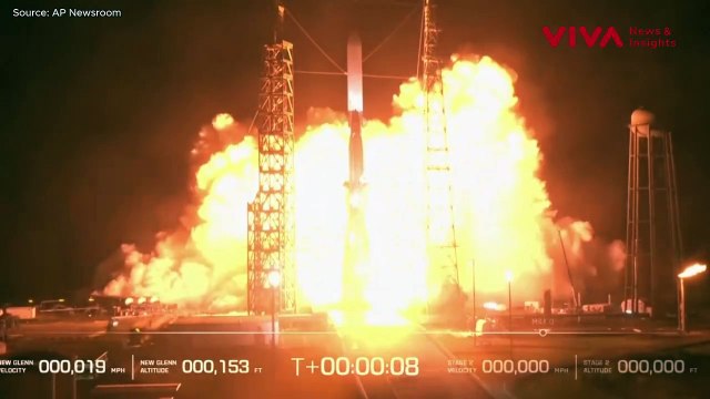 Pendiri Amazon Uji Coba Luncurkan Roket New Glenn Raksasa