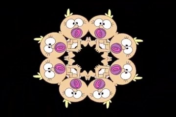 Tests of upcoming new cartoon kaleidoscope promos