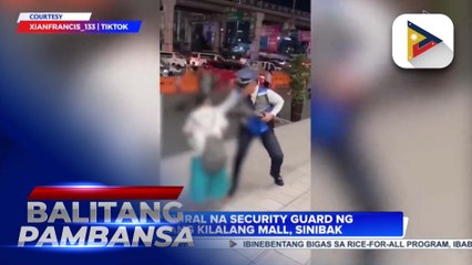 Marahas na pagtaboy ng security guard ng isang mall sa isang estudyanteng sampaguita vendor sa Mandaluyong City, viral sa social media