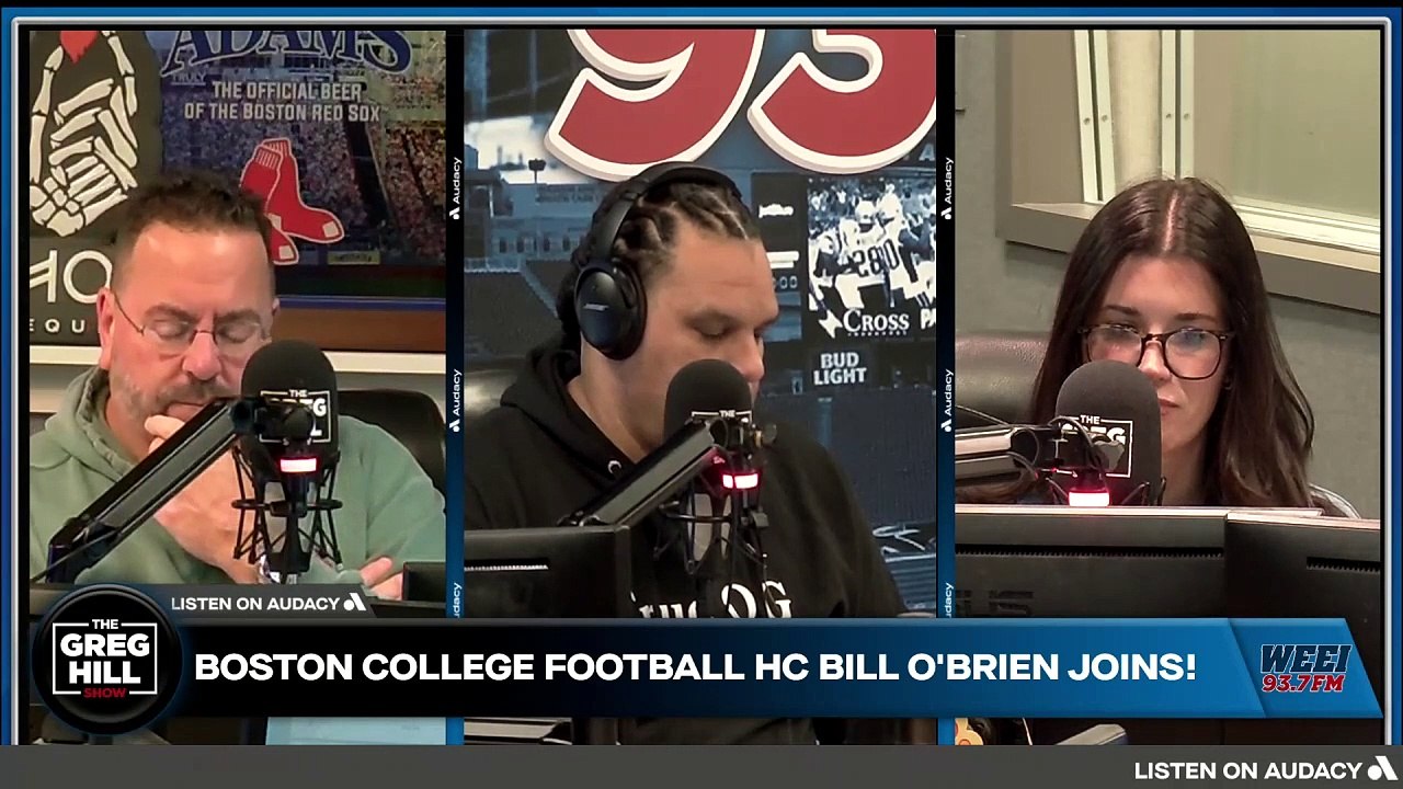HC of BC Bill O'Brien joins! #NCAA Big deal Maye not being at the Vrabel press conference?