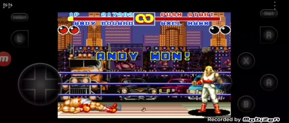 Fatal Fury 2 Andy Bogard vs Axel Hawk luta completa