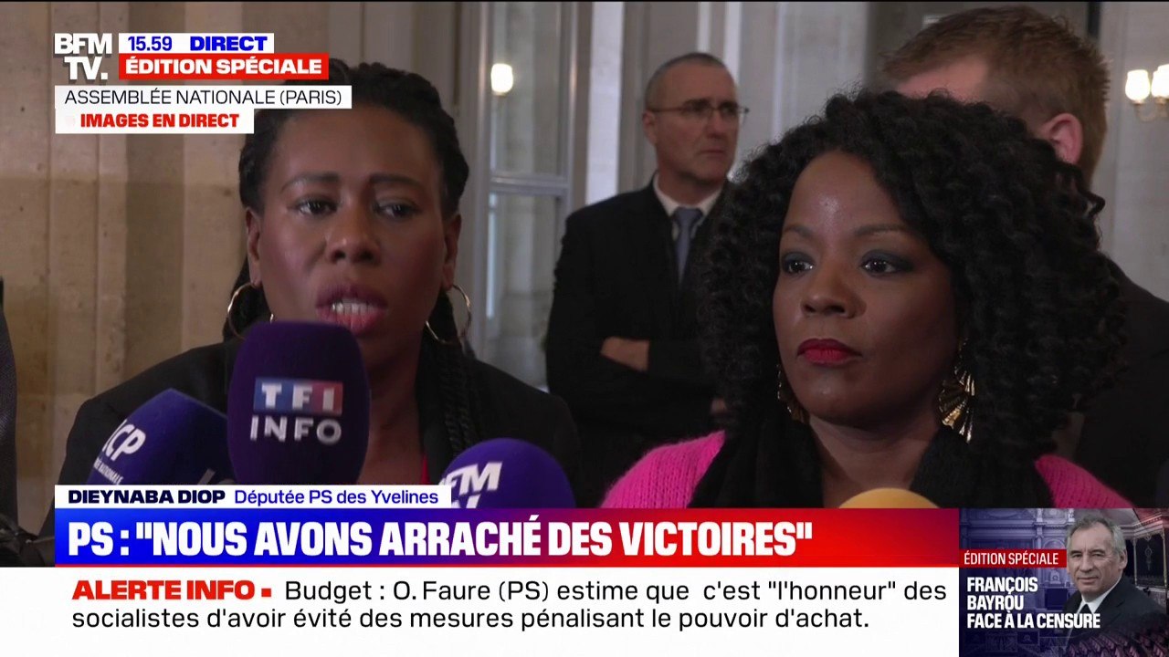 Refus du PS de voter la censure: "S'il n'y a pas d'actes concrets (dans le budget), nous serons les premiers à déposer une motion de censure", prévient Dieynaba Diop (PS)