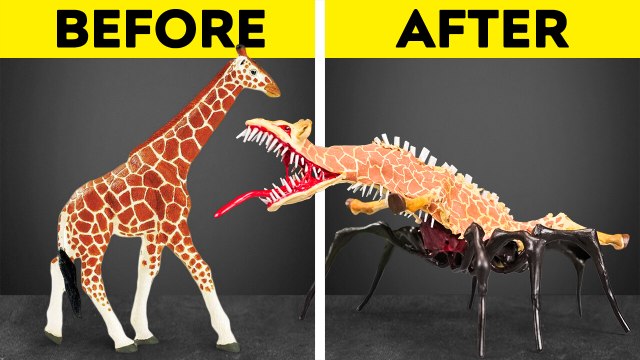 DIY Zoochosis Animal Mutation in Real-Time! 🦒 From Cute to Monster Crafts