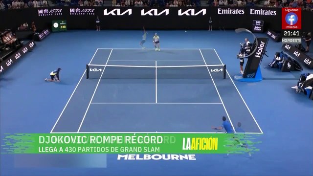 Novak Djokovic supera a Roger Federer en partidos de Grand Slam en la historia del tenis