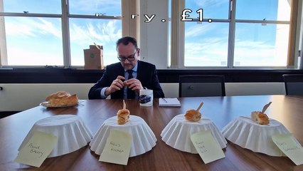 Express & Star reporter Mark Andrews taste tests a selection of sausage rolls.