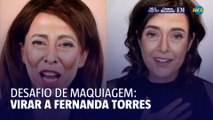 Desafio de maquiagem transforma blogueiras em Fernanda Torres