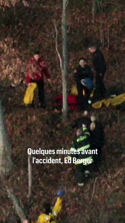 Il veut sauver son chien tombé dans un lac gelé et sombre à son tour : les pompiers viennent à leur secours