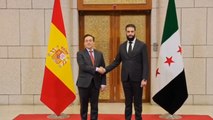 Albares se reúne con el nuevo líder sirio Ahmed al Shara en Damasco.