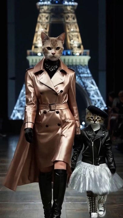 Cat Baby Fashion Show #babyfasion #catfashion #babycute #kitten #cutecat #catlover #catvideos #cats #shorts