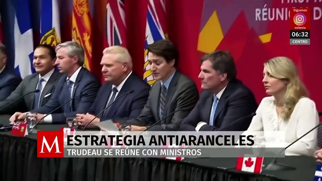 Trudeau se reúne con ministros canadienses; preparan estrategia anti aranceles