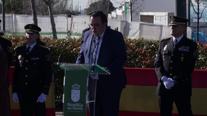 El alcalde de Boadilla reivindica el papel de la Policía Nacional con un nuevo espacio público: “Sin seguridad no hay libertad”