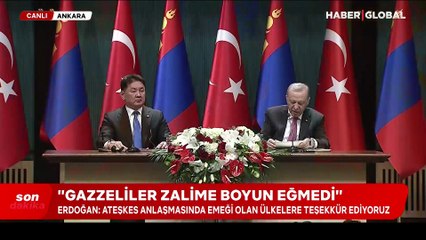 Cumhurbaşkanı Erdoğan'dan ateşkes açıklaması: Gazzeliler zalime boyun eğmedi