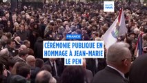 France : cérémonie publique en hommage à Jean-Marie Le Pen