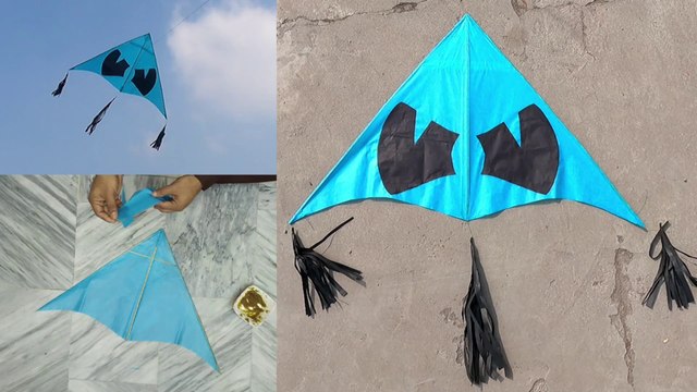 Delta Paper kite Making & Flying Tutorial