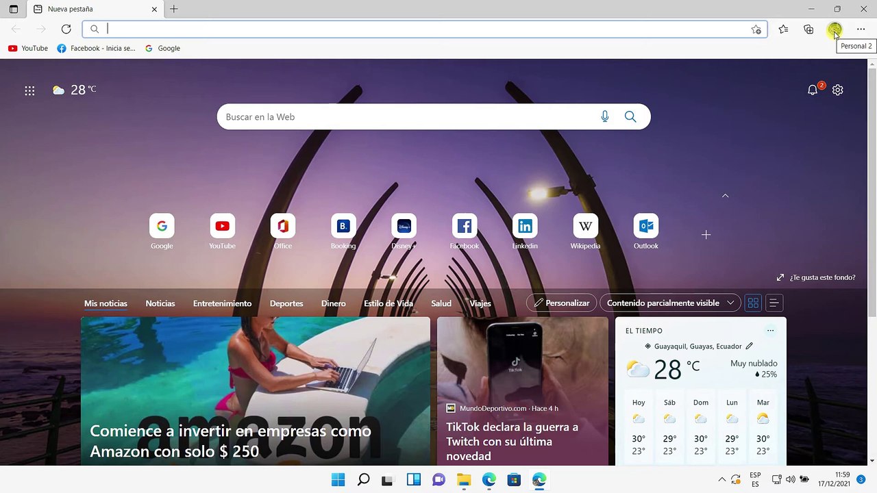 Como eliminar un perfil de Microsoft Edge | quitar cuenta de correo vinculada a Microsoft edge