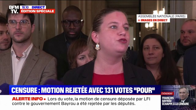 Motion de censure rejetée: Le Parti socialiste s'est isolé du reste du Nouveau Front populaire , affirme Mathilde Panot (LFI)