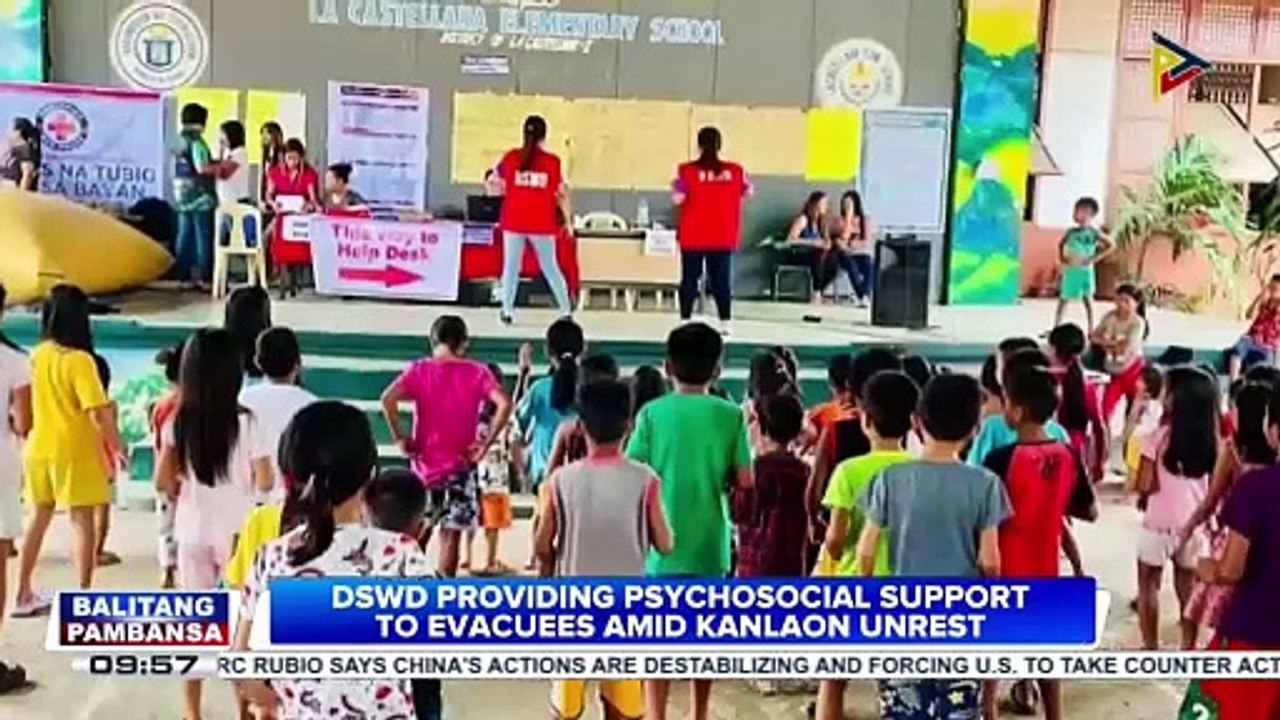 DSWD providing psychosocial support to evacuees amid Kanlaon unrest