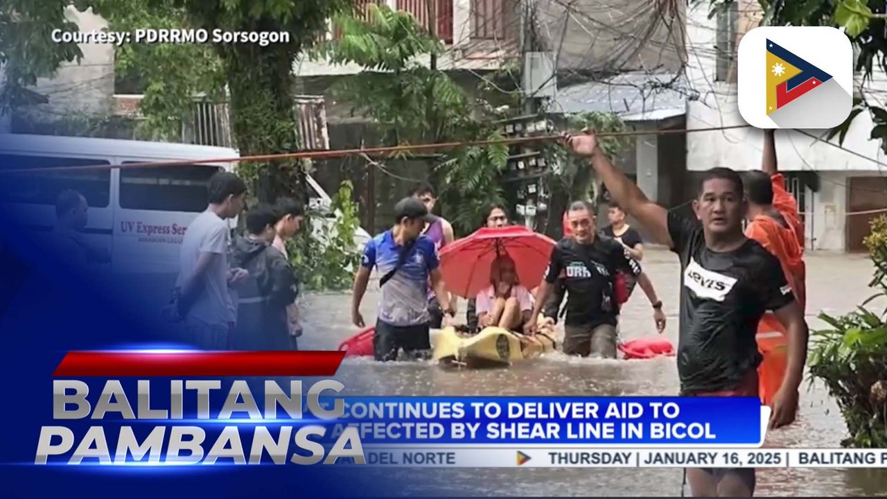 Gov’t continues to deliver aid to families affected by shear line in Bicol