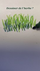 Dessiner de l’herbe en couleur facilement